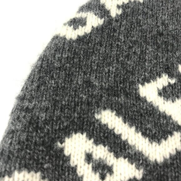BALENCIAGA 633717 Accessories Beanies Hats Knit hat Knit cap gray/White